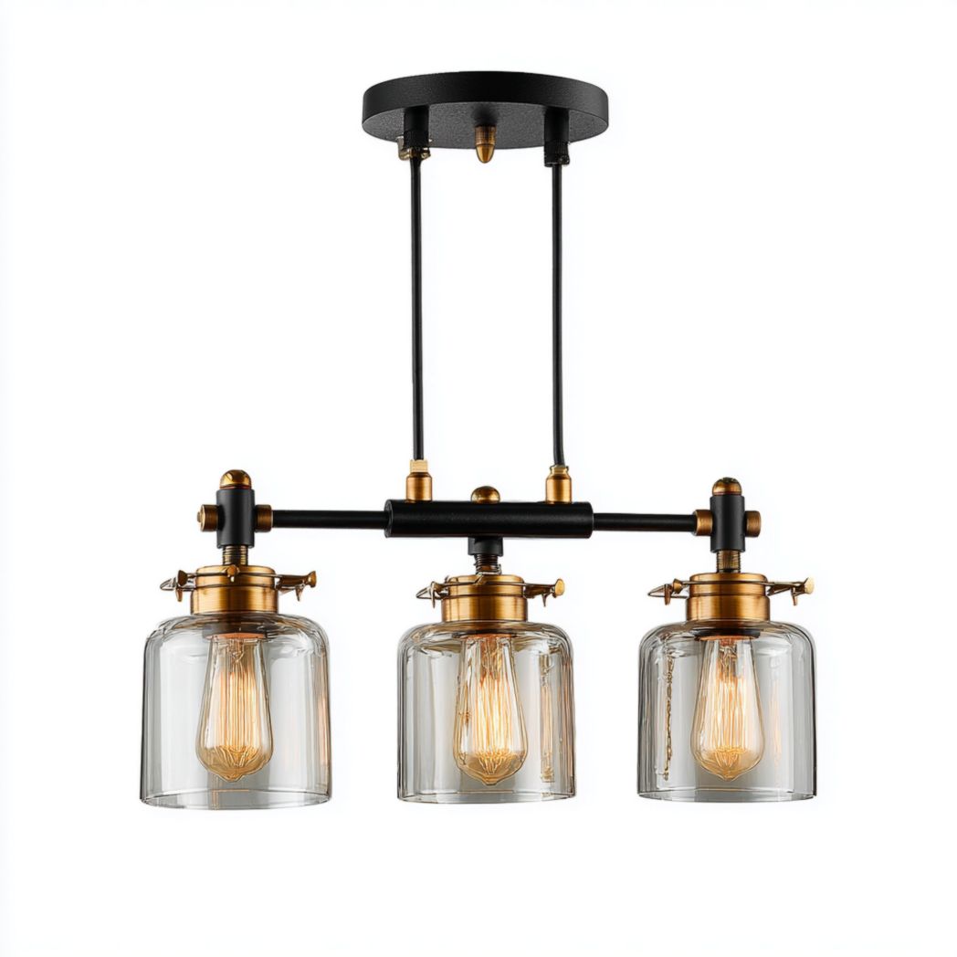 Luminaire suspendu moderne en métal chromé avec abat-jour en verre opalin 60 x 10 x 30cm