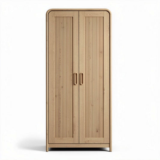 Armoire en bois avec portes à lamelles dimensions 80 x 40 x 180cm