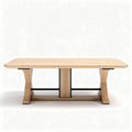 Table en bois de chêne massif 200 x 100 x 75cm pour salle à manger